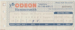 Gary Numan London Ticket 29-03-1991